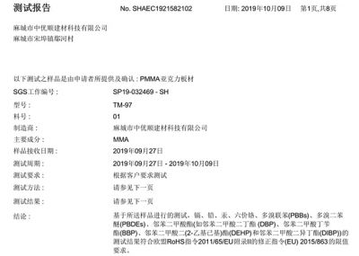 通标化学测试报告